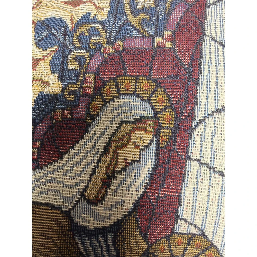 VTG Baby Jesus Mary Joseph Tapestry Pillow Needlepoint Pillow 12 X 12 Christ‎